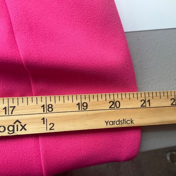 Calvin Klein 10 Fuchsia Pencil Dress Puff Sleeves Hot Pink Lady Like Business - Picture 11 of 15
